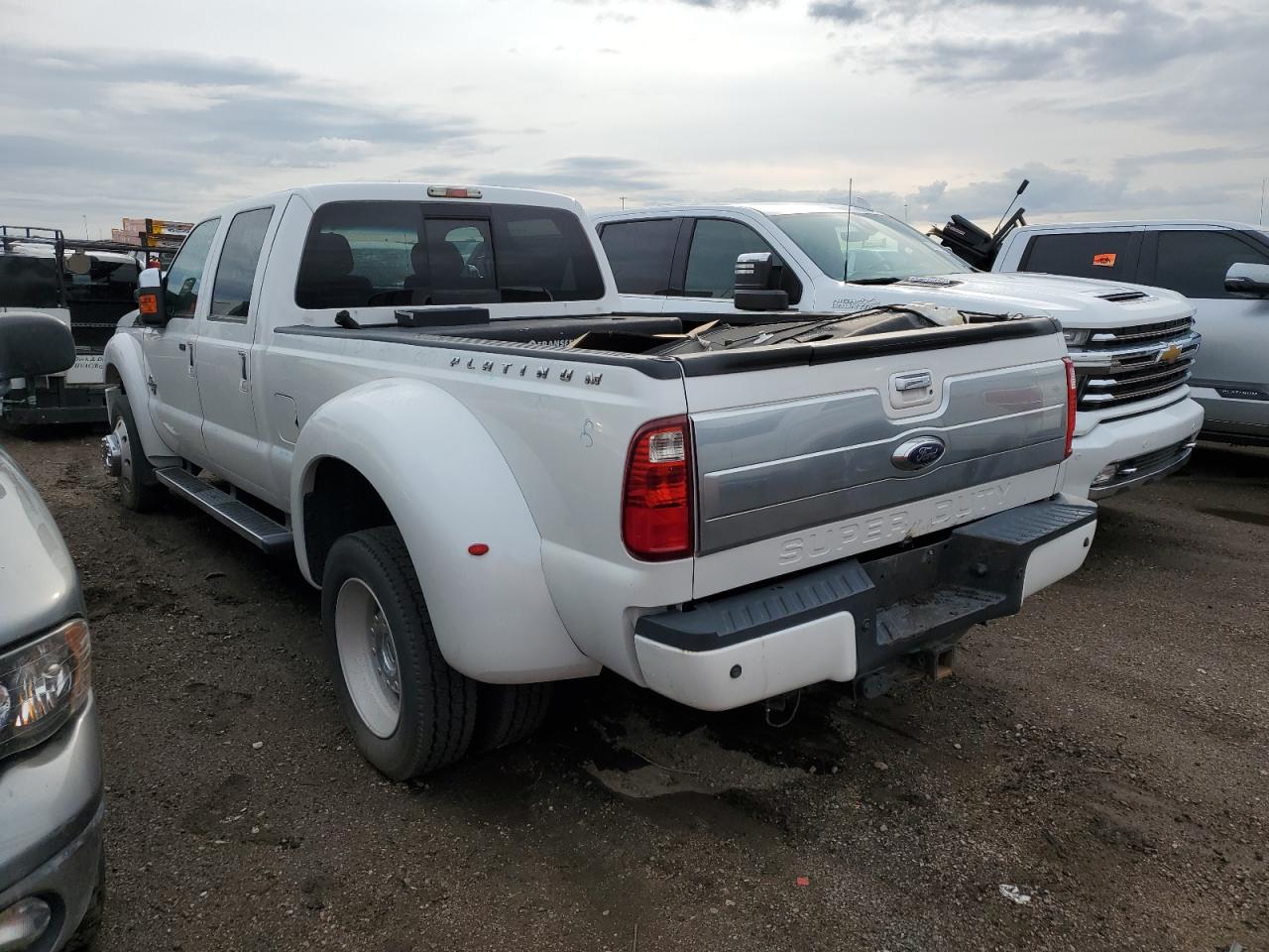 FORD F450 SUPER 2015 white crew pic diesel 1FT8W4DT4FEB69706 photo #3