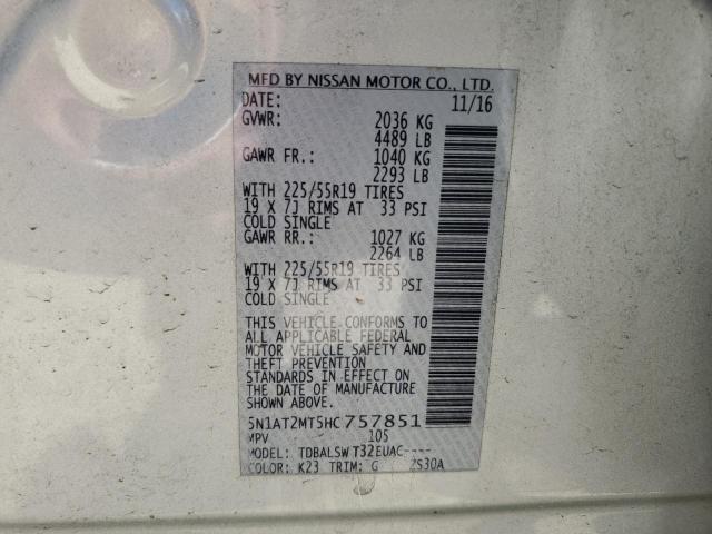 2017 NISSAN ROGUE S - 5N1AT2MT5HC757851