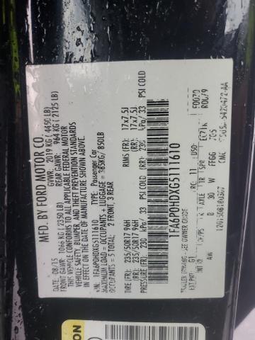 VIN 1FA6P0HDXG5111610 2016 Ford Fusion, SE no.12