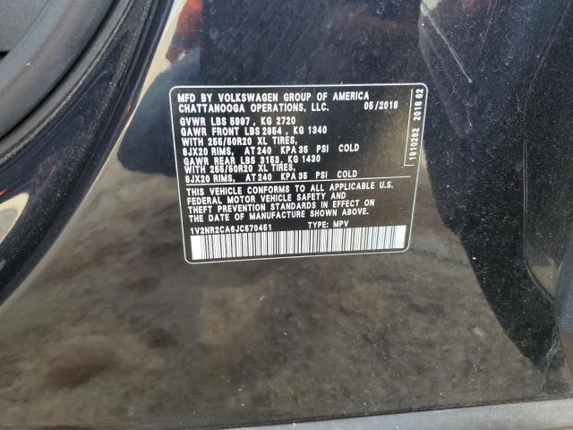 2018 VOLKSWAGEN ATLAS SEL - 1V2NR2CA6JC570451