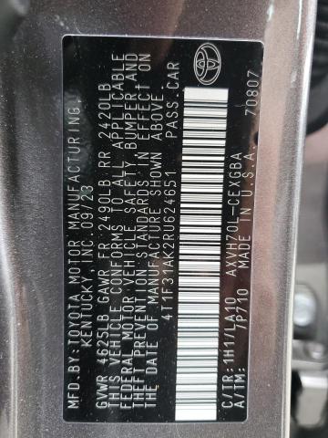 VIN 4T1F31AK2RU624651 2024 Toyota Camry, Xle no.12