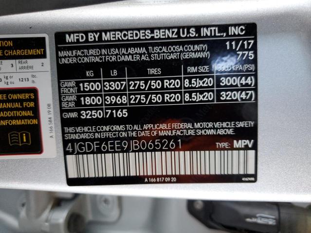 2018 MERCEDES-BENZ GLS 450 4M - 4JGDF6EE9JB065261