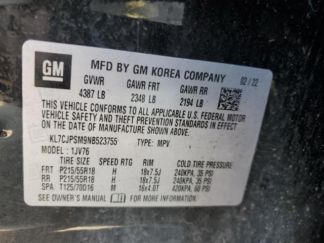 2022 CHEVROLET TRAX 1LT - KL7CJPSM9NB523755