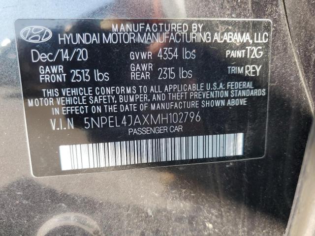 2021 HYUNDAI SONATA SEL 5NPEL4JAXMH102796  70018694