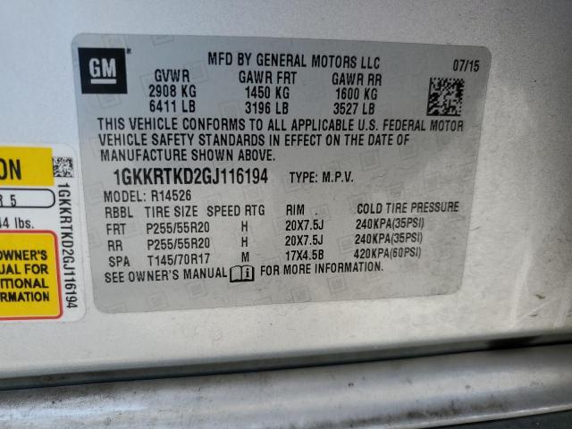2016 GMC ACADIA 1GKKRTKD2GJ116194