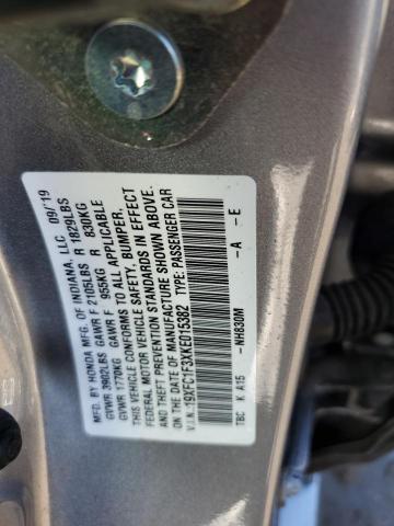 VIN 19XFC1F3XKE015382 2019 Honda Civic, EX no.13