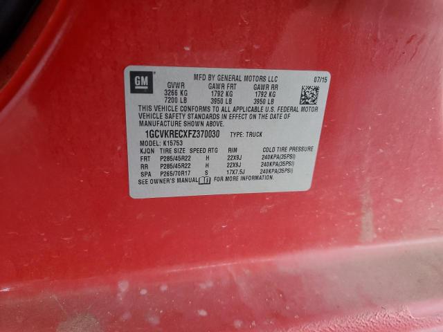 2015 CHEVROLET SILVERADO - 1GCVKRECXFZ370030