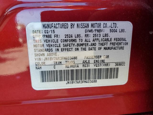 2015 INFINITI Q50 BASE - JN1BV7AR3FM403488