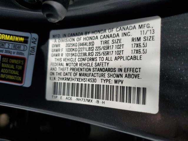 VIN 2HKRM3H7XEH514530 2014 Honda CR-V, Exl no.14