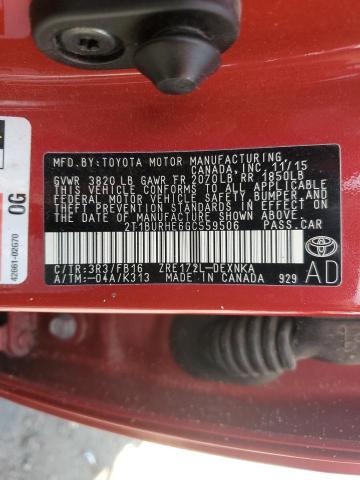 2016 TOYOTA COROLLA L - 2T1BURHE6GC559506
