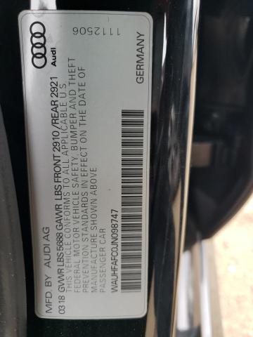 2018 AUDI S6 PRESTIG WAUHFAFC0JN098747