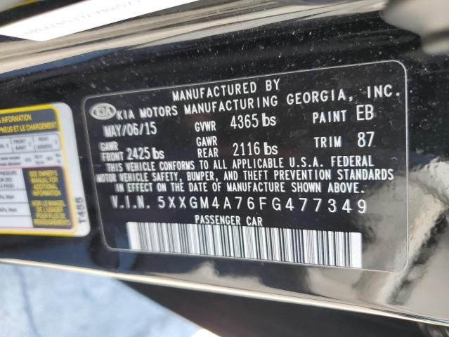 VIN 5XXGM4A76FG477349 2015 KIA Optima, LX no.12