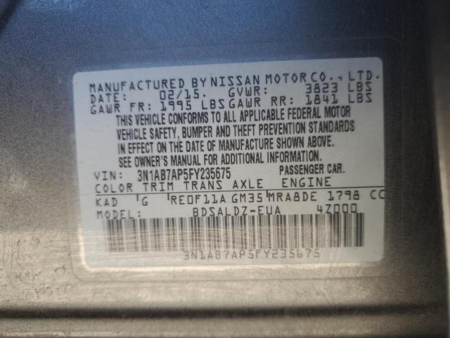 2015 NISSAN SENTRA S - 3N1AB7AP5FY235675