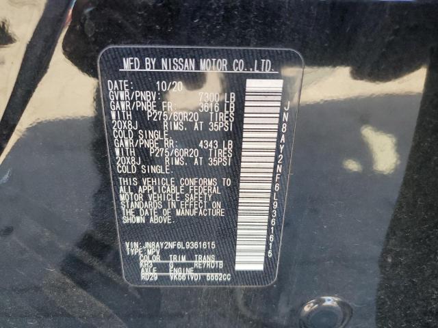 2020 NISSAN ARMADA PLA - JN8AY2NF6L9361615