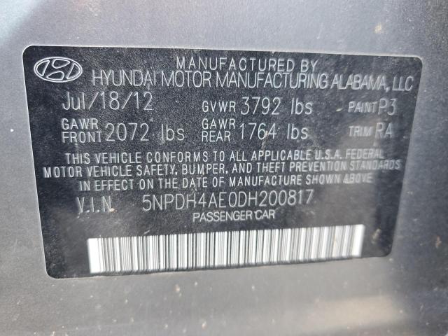 VIN 5NPDH4AE0DH200817 2013 HYUNDAI ELANTRA no.12