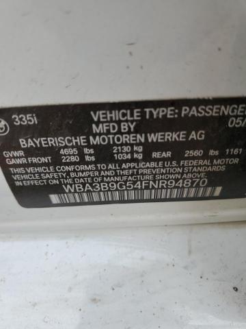 2015 BMW 335 XI - WBA3B9G54FNR94870