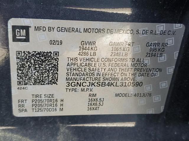 2019 CHEVROLET TRAX LS - 3GNCJKSB4KL310590