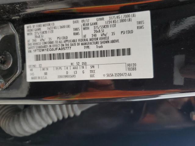 2018 FORD F150 SUPER - 1FTEW1EG0JFA05777