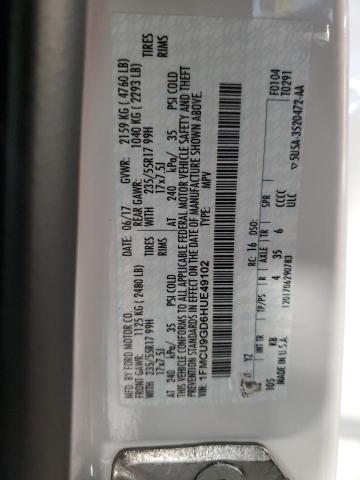 2017 FORD ESCAPE SE - 1FMCU9GD6HUE49102