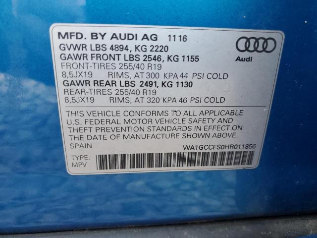 2017 AUDI Q3 PRESTIG - WA1GCCFS0HR011856