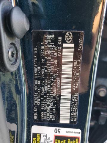 2019 TOYOTA CAMRY LE - 4T1B31HK0KU510397