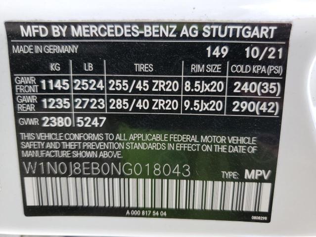 2022 MERCEDES-BENZ GLC COUPE - W1N0J8EB0NG018043
