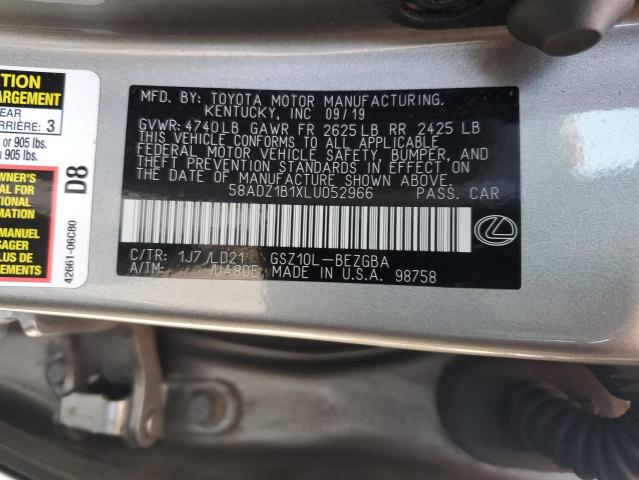 VIN 58ADZ1B1XLU052966 2020 LEXUS ES350 no.12