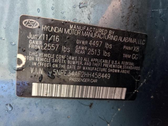 VIN 5NPE34AF2HH458449 2017 Hyundai Sonata, Sport no.12