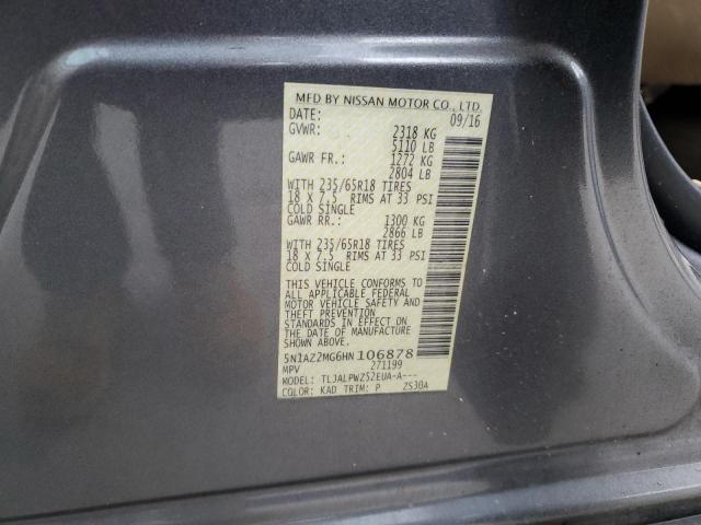2017 NISSAN MURANO S - 5N1AZ2MG6HN106878