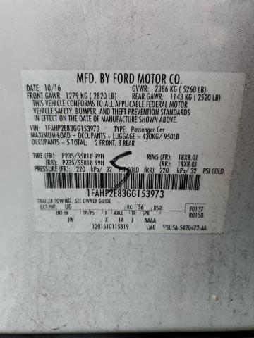 2016 FORD TAURUS SEL - 1FAHP2E83GG153973