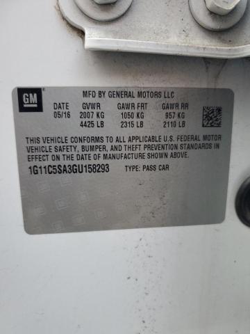2016 CHEVROLET MALIBU LIM - 1G11C5SA3GU158293