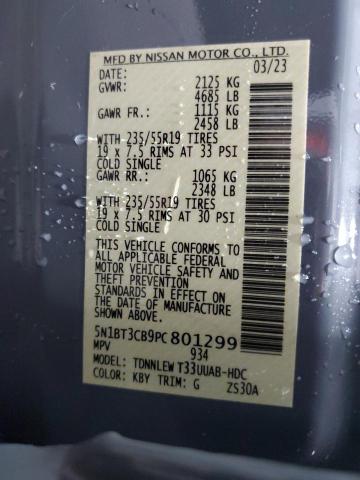 2023 NISSAN ROGUE SL - 5N1BT3CB9PC801299