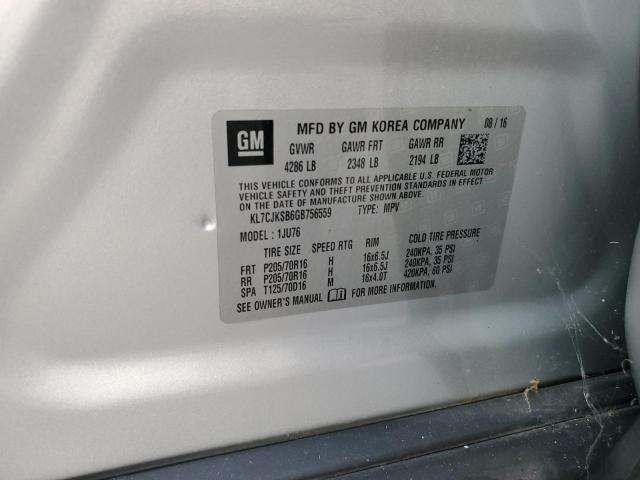 2016 CHEVROLET TRAX LS - KL7CJKSB6GB756559