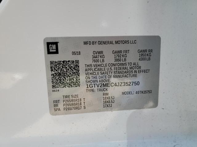 2018 GMC SIERRA K15 - 1GTV2MEC4JZ352750
