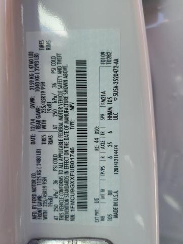 2015 FORD ESCAPE SE - 1FMCU9GXXFUB01746