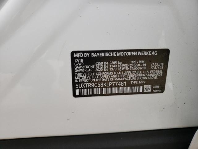 2019 BMW X3 XDRIVE3 - 5UXTR9C58KLP77461