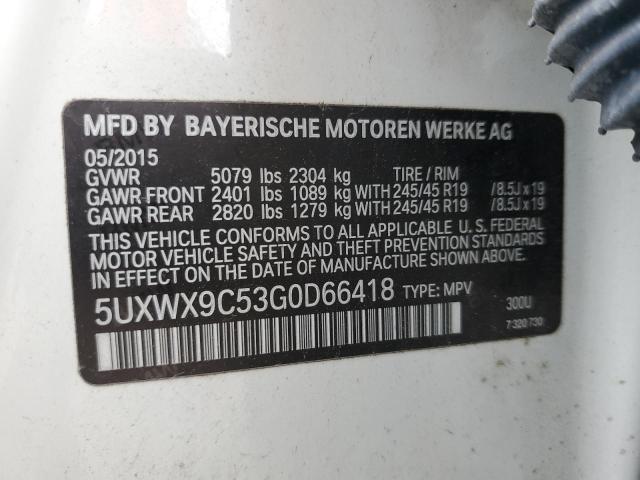 VIN 5UXWX9C53G0D66418 2016 BMW X3, Xdrive28I no.13