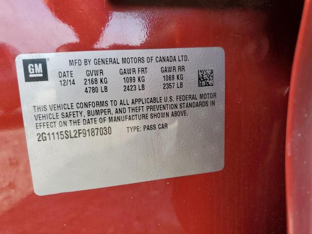 2015 CHEVROLET IMPALA LT - 2G1115SL2F9187030