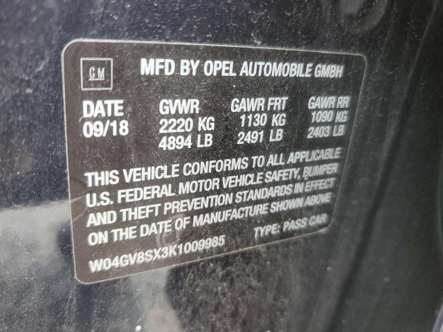2019 BUICK REGAL TOUR W04GV8SX3K1009985
