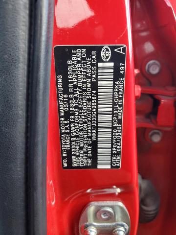 VIN VNKKTUD33GA065674 2016 Toyota Yaris, L no.12