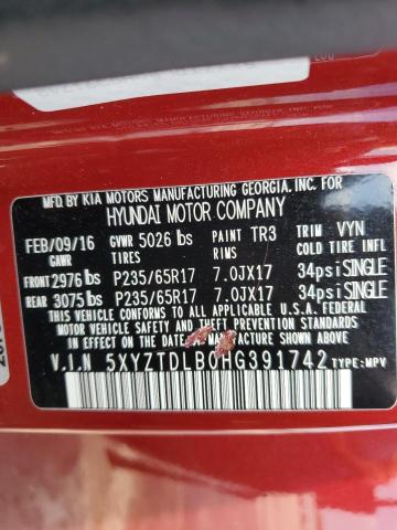 2017 HYUNDAI SANTA FE S - 5XYZTDLB0HG391742
