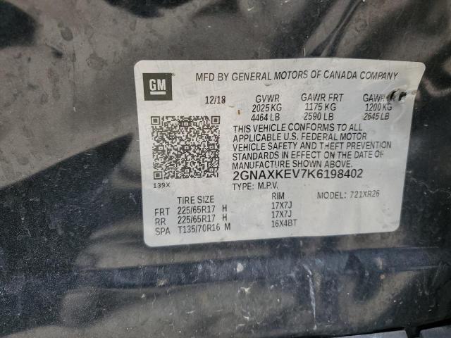 VIN 2GNAXKEV7K6198402 2019 Chevrolet Equinox, LT no.13