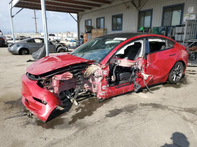 TESLA MODEL 3 2022 red  electric 5YJ3E1EA3NF131499 photo #1