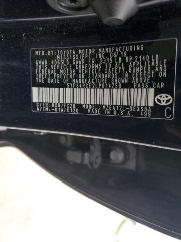 VIN 5YFS4RCE2LP014758 2020 Toyota Corolla, SE no.12