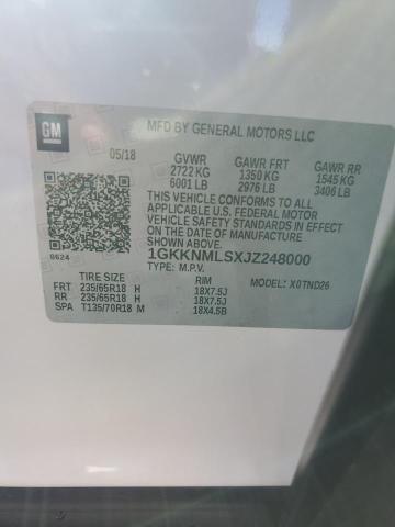 2018 GMC ACADIA SLT - 1GKKNMLSXJZ248000