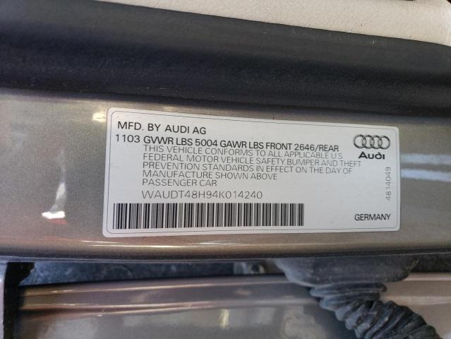 2004 AUDI A4 QUATTRO WAUDT48H94K014240  69965974