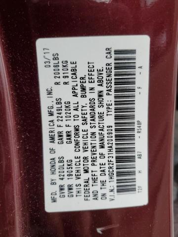 2017 HONDA ACCORD LX - 1HGCR2F31HA200909