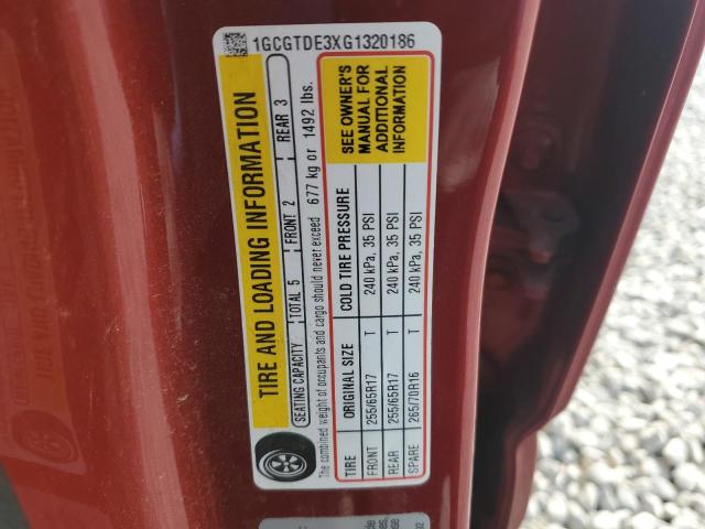 2016 CHEVROLET COLORADO Z - 1GCGTDE3XG1320186