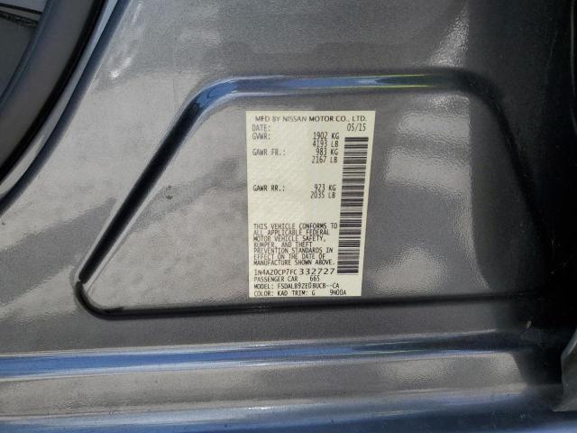 VIN 1N4AZ0CP7FC332727 2015 Nissan Leaf, S no.12