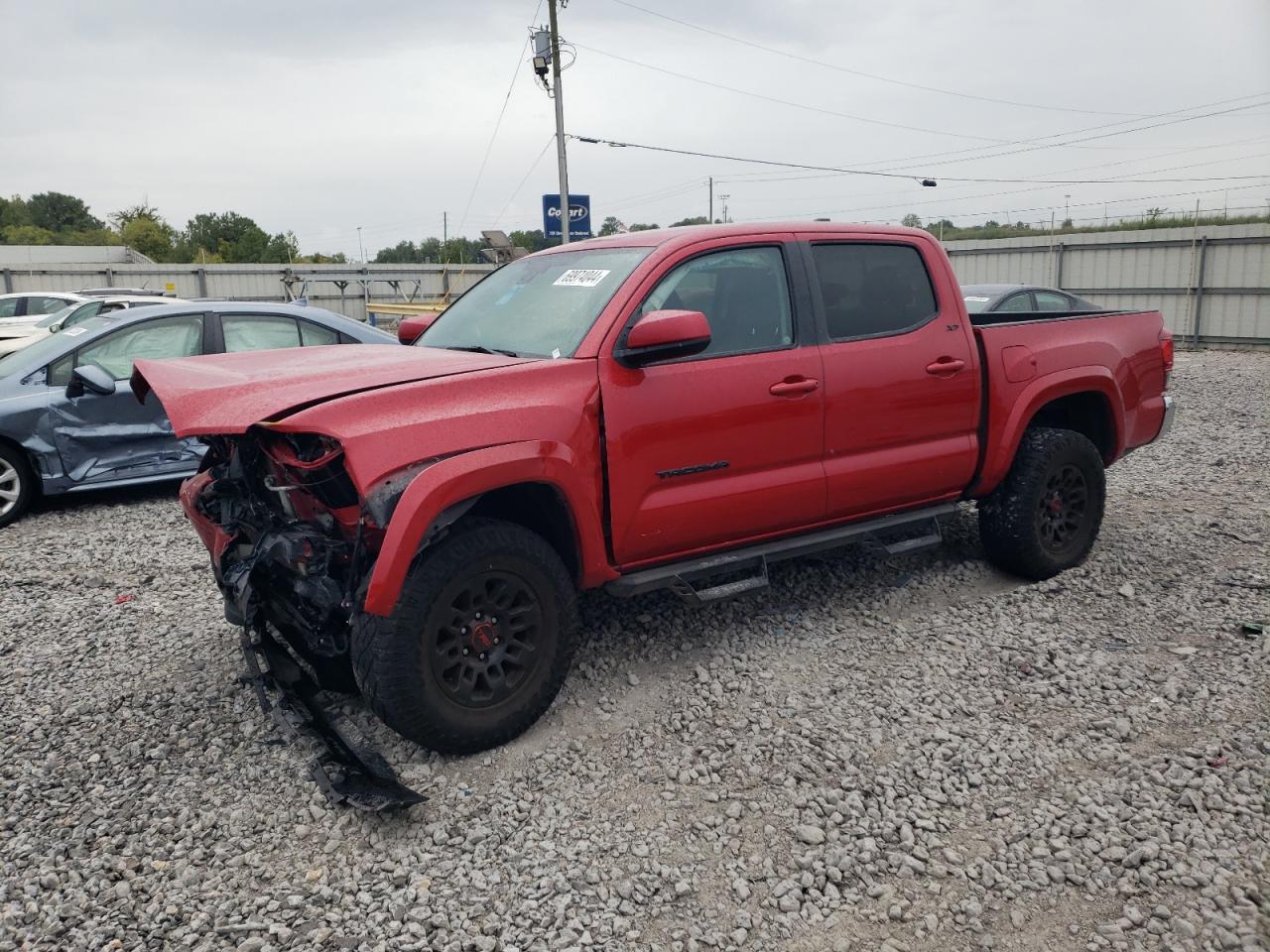 TOYOTA TACOMA DOU 2021 red  gas 3TMAZ5CN4MM147343 photo #1